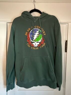 Grateful Dead Dead & Company The Final Tour 2023 Green Hoodie